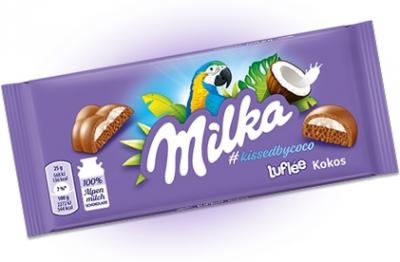 Молочный шоколад Milka Bubbly Coconut 100 гр