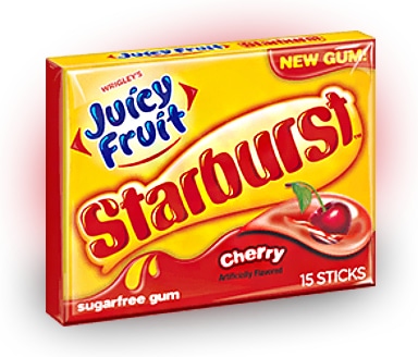 Wrigley's Starburst Juicy Fruit Cherry